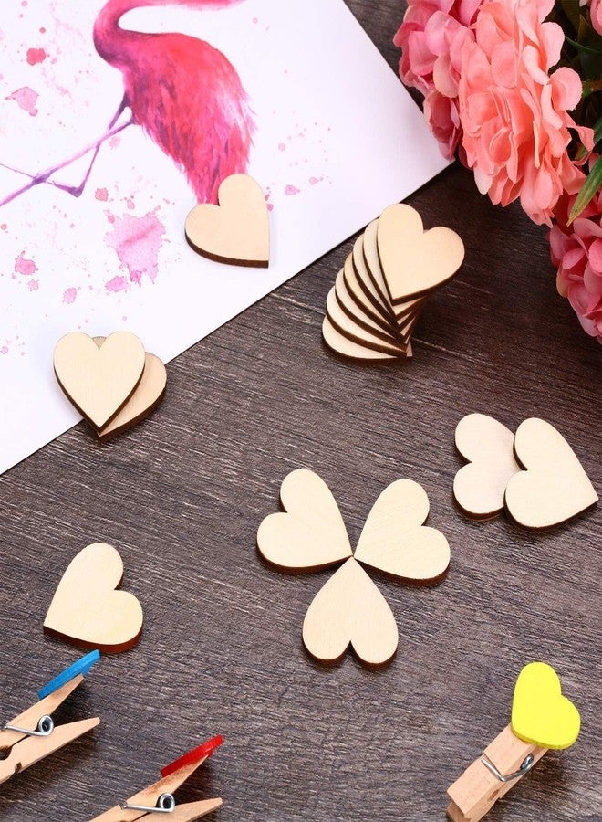 Cliths 2-Inch Wooden Hearts for Crafts, 100 Pcs Heart Shaped Wood Sheets, Christmas Wood Decorations for Tree, Blank Unfinished Wood Ornaments for Wedding, Wooden DIY Christmas. - Image 5