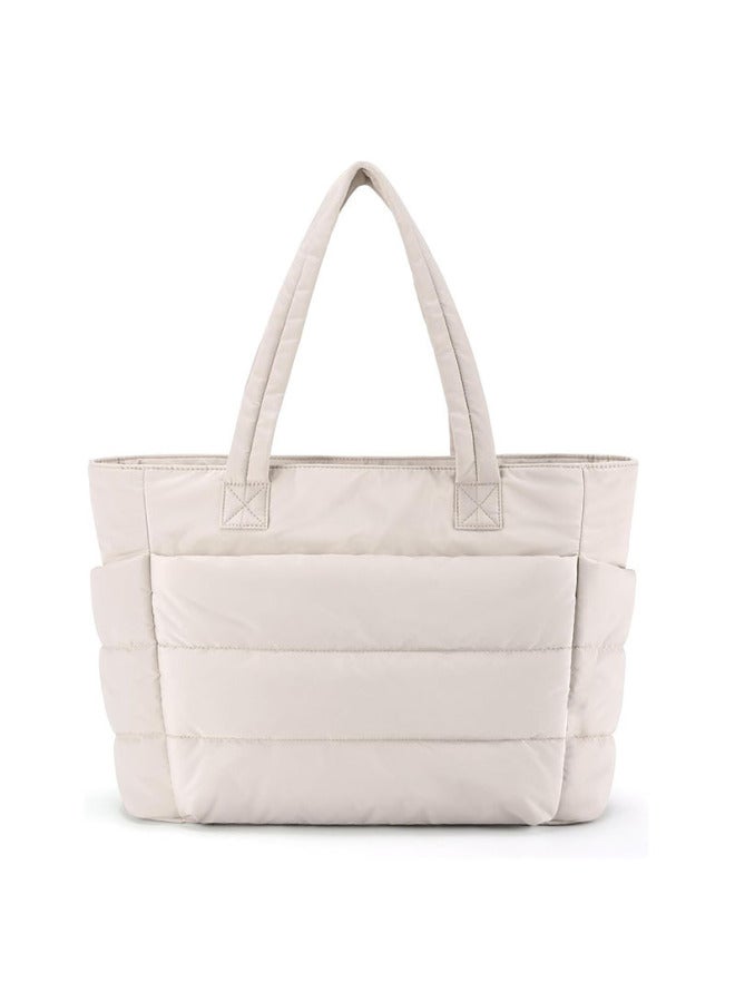 آر جيه حقيبة حمل نسائية كبيرة السعة عصرية، حقيبة يد متعددة الأقسام، حقيبة كتف للرياضة واللياقة البدنية وحقيبة سفر - Image 1