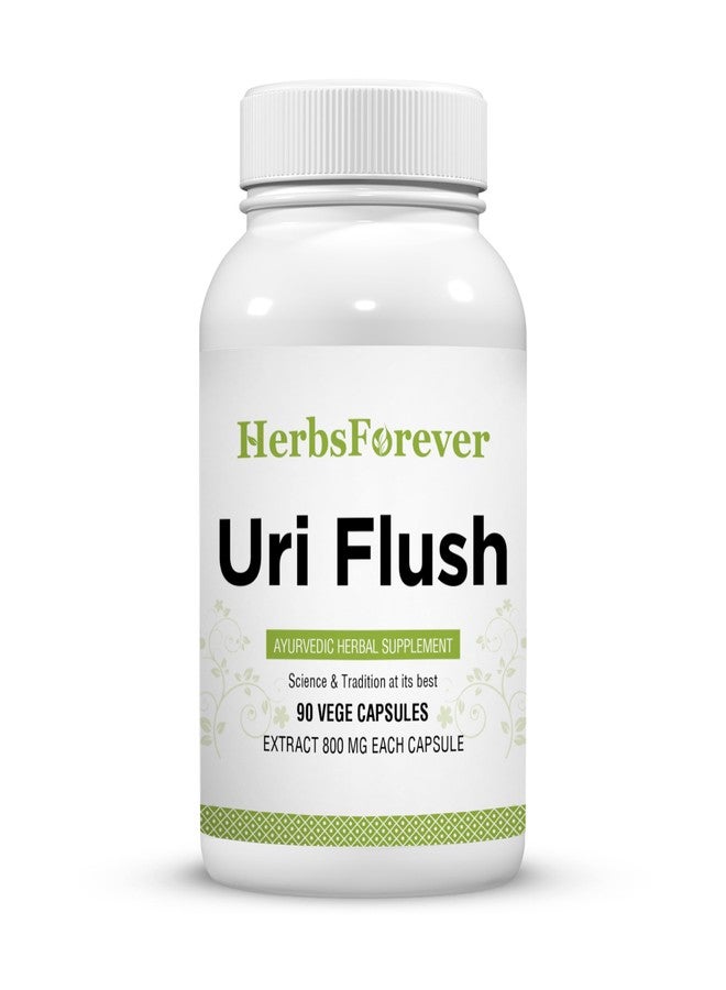Herbsforever Uri-Flush Capsules Ayurvedic Herbal Supplement Support Healthy Kidney Function and Urinary Tract Function 90 Vege Capsules 800 Mg Each - Image 1