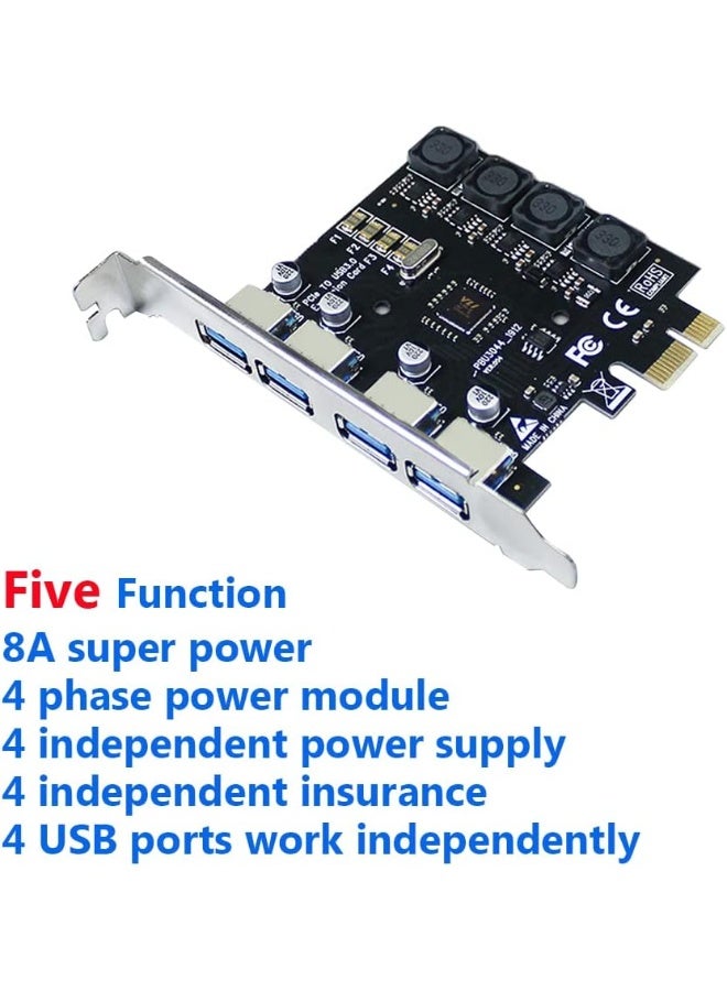 4-Port PCIe USB 3.0 Expansion Card | High-Speed PCI Express USB Adapter Up to 5Gbps for Desktop Computer Connectivity - Image 3