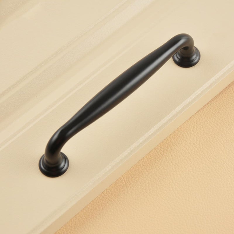 Black Matte Cabinet Handles 4pcs 128mm Single Hole Pulls for Kitchen Dresser Drawers - Image 5