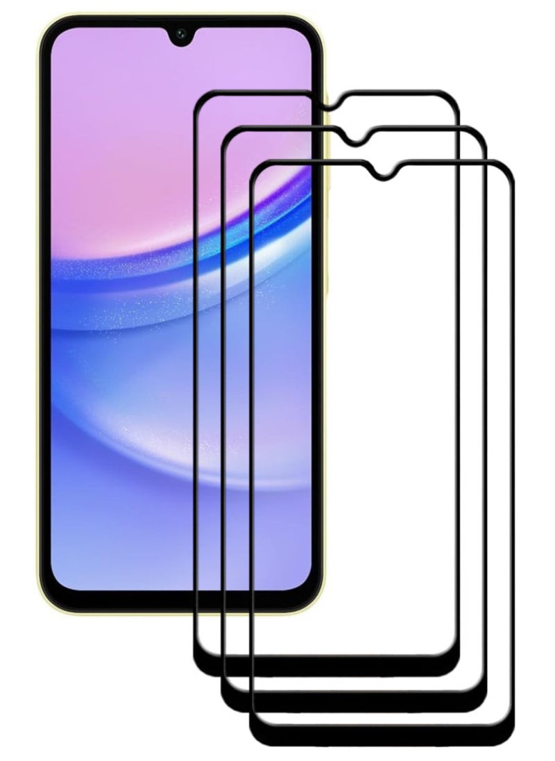 ACLIX 3 Pieces Antistatic ESD Dustproof Premium Quality High Definition Tempered Glass Screen Protector Designed For Samsung Galaxy A15 - Image 1