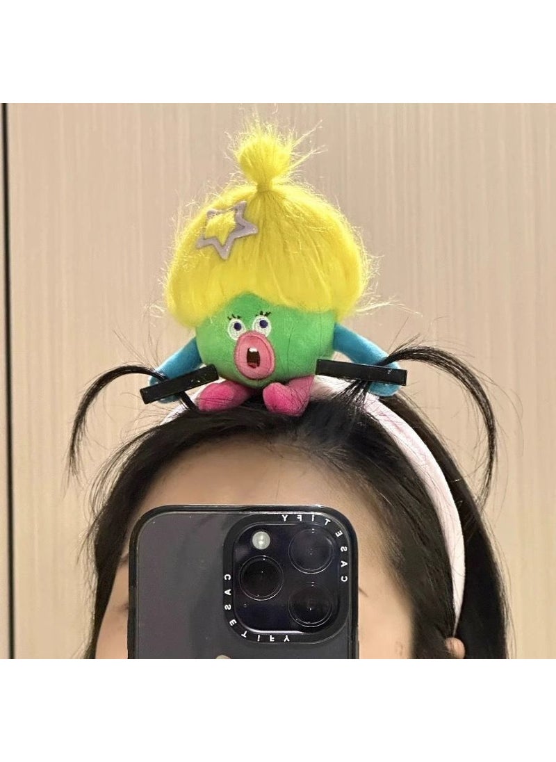 Generic - Cute Cartoon Mouse King Headband Plush Korean Style Yellow hair headband - Image 1