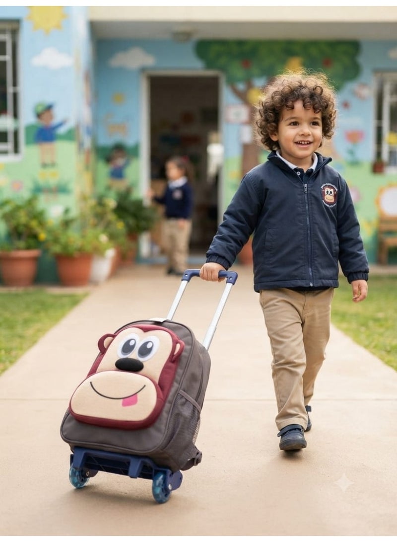 Wheeled preschool bag (trolley style) Features two zippers 3D design suitable for preschool age Size 12 Height: 38 cm - Image 2