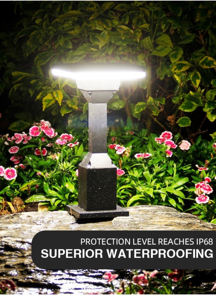 Vmax Modern Outdoor LED Garden Post Light, 12W, 30cm, IP65 Waterproof – Warm White Landscape Garden Patio Path Lamp (Square-Warm White-2 Pcs) - Image 5