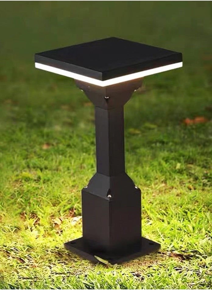 Vmax Modern Outdoor LED Garden Post Light, 12W, 30cm, IP65 Waterproof – Warm White Landscape Garden Patio Path Lamp (Square-Warm White-2 Pcs) - Image 4