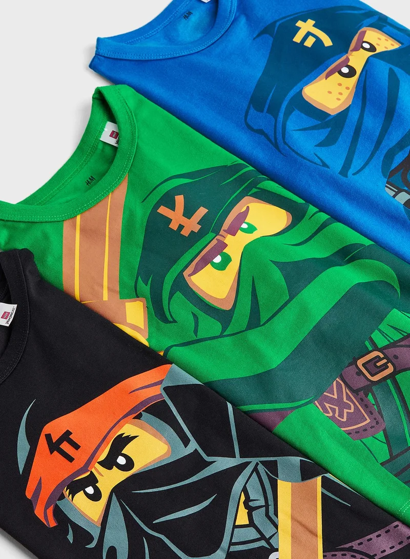 H&M Kids 3 Pack Printed T-Shirt