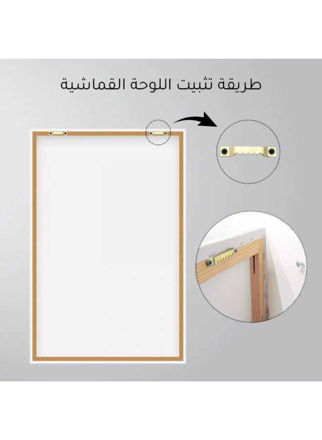 ماركتنا لوحة قماشية بتصميم وردة لتعليق الملابس بقياس 120×60 سم - Image 4