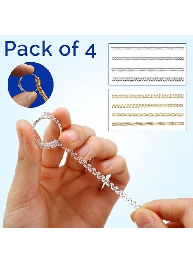 Silicone Ring Size Adjuster Set of 4 Pieces of Different Sizes - Clear - Image 2