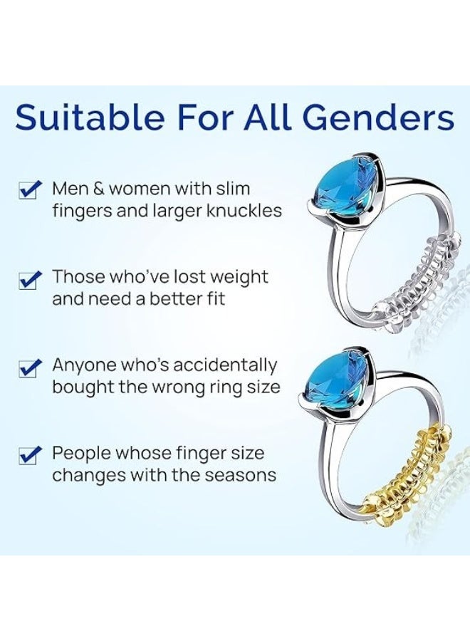 Silicone Ring Size Adjuster Set of 4 Pieces of Different Sizes - Clear - Image 5