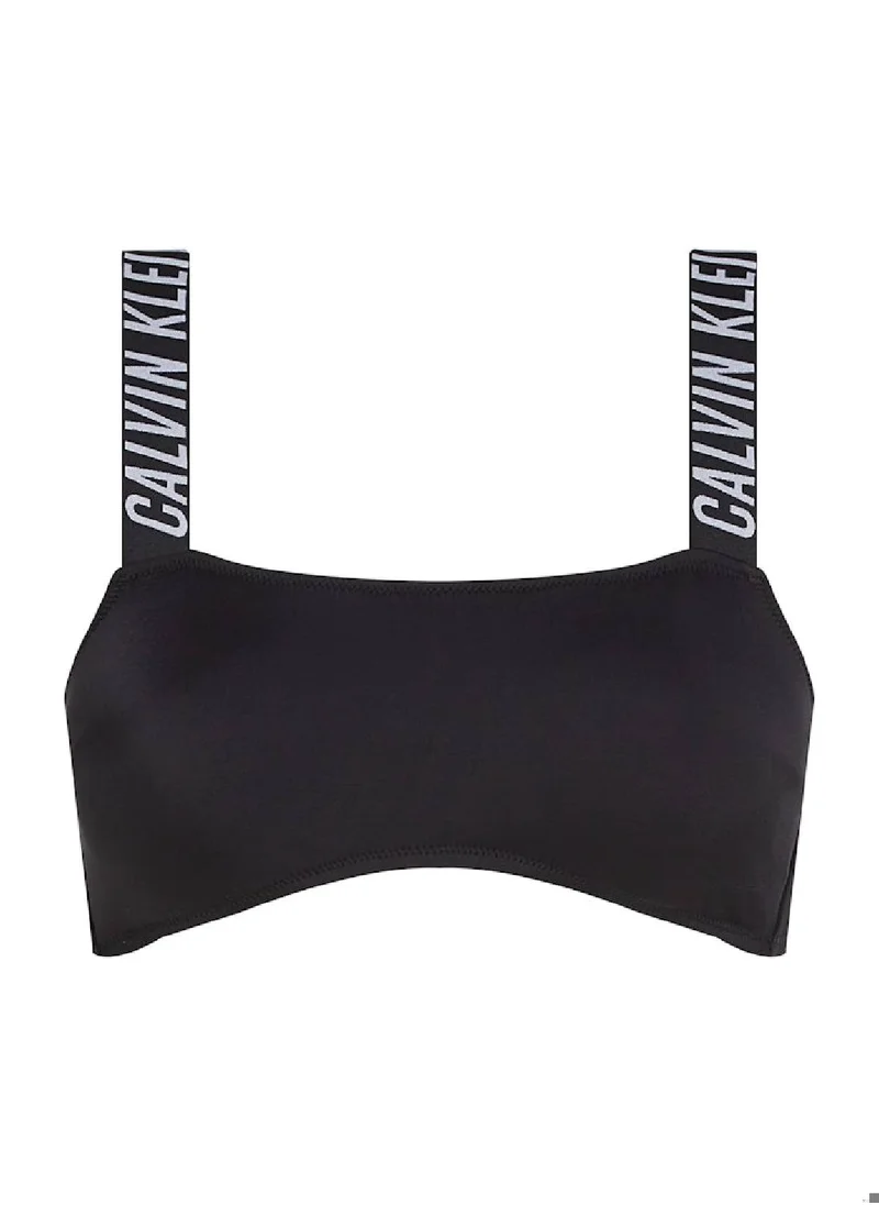 CALVIN KLEIN Women's Bandeau Bikini Top - Intense Power - Nylon, Black