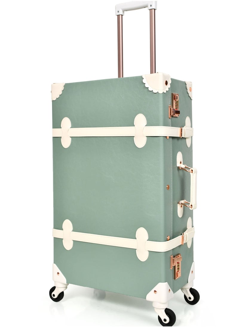 MORANO - Classic Morano leather travel bags three pieces with rotating wheels and a safety lock - Image 1