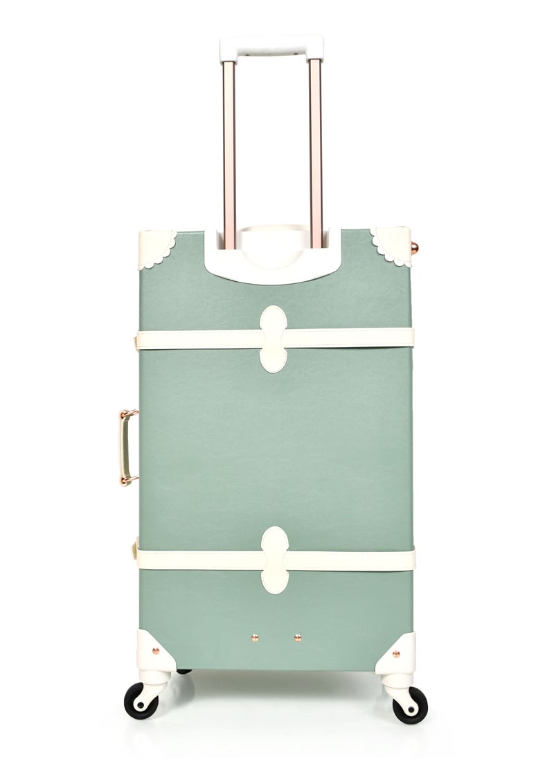 MORANO - Classic Morano leather travel bags three pieces with rotating wheels and a safety lock - Image 1