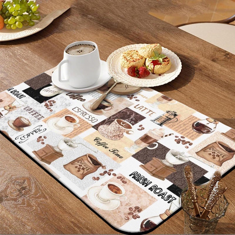 Zinmilin Coffee Mat Bar,Coffee Matt for Counter Mat Bar Mats for Countertop Accessories,Silicone Mats for Kitchen Counter Waterproofï¼ˆ19''x12''ï¼‰ - Image 4