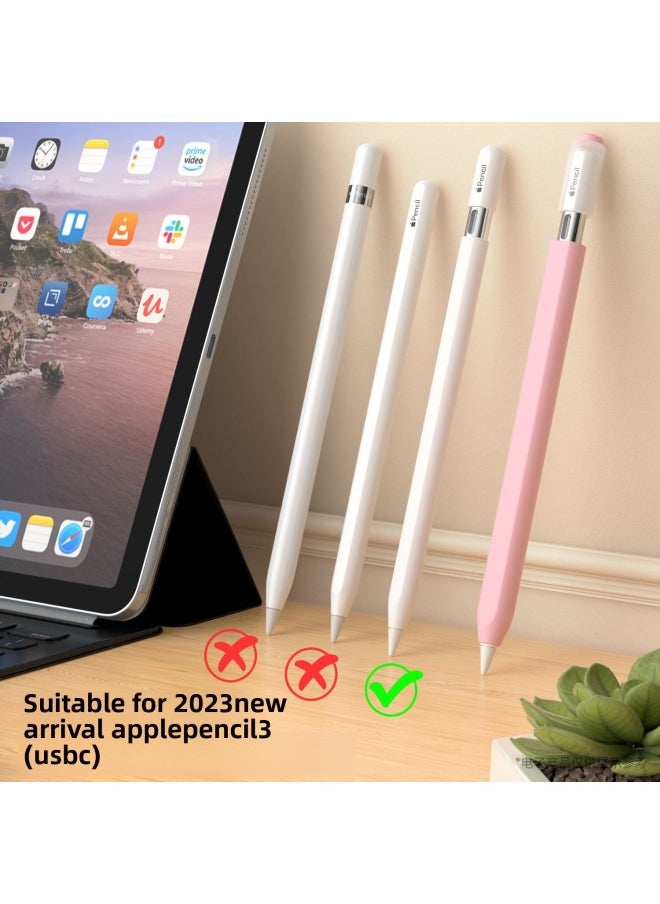 ماركة غير محددة - تنطبق على قلم Apple Pencil USB-C لحافظة القلم الشفافة لقلم Apple 3 Generation حافظة حماية متقدمة للتحسس - اللون: أزرق سماوي - الطراز المطبق: لقلم Apple Pencil Usb-c - Image 1