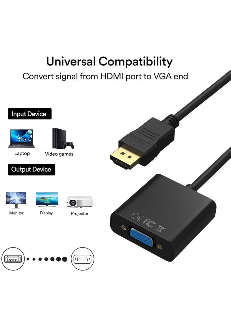 Gulf Trend HDMI to VGA Adapter Cable, HDMI Male to VGA Female Converter, Gold-Plated Connectors – Extension for PC, Laptop, Monitor, Projector, HDTV – High-Quality Video Output, Durable and Easy to Use - Image 4