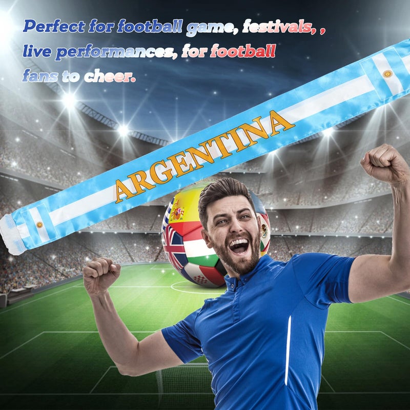 2 Pack Bright Color Knit Soccer Scarves For Football Fans Game Day Cheering Accessories - Image 4