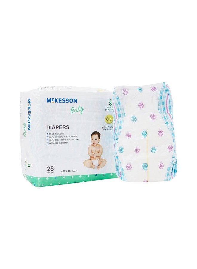 McKesson Size 3 Baby Diapers, 16 to 28 lbs, 28 Count, 1 Pack - Image 1