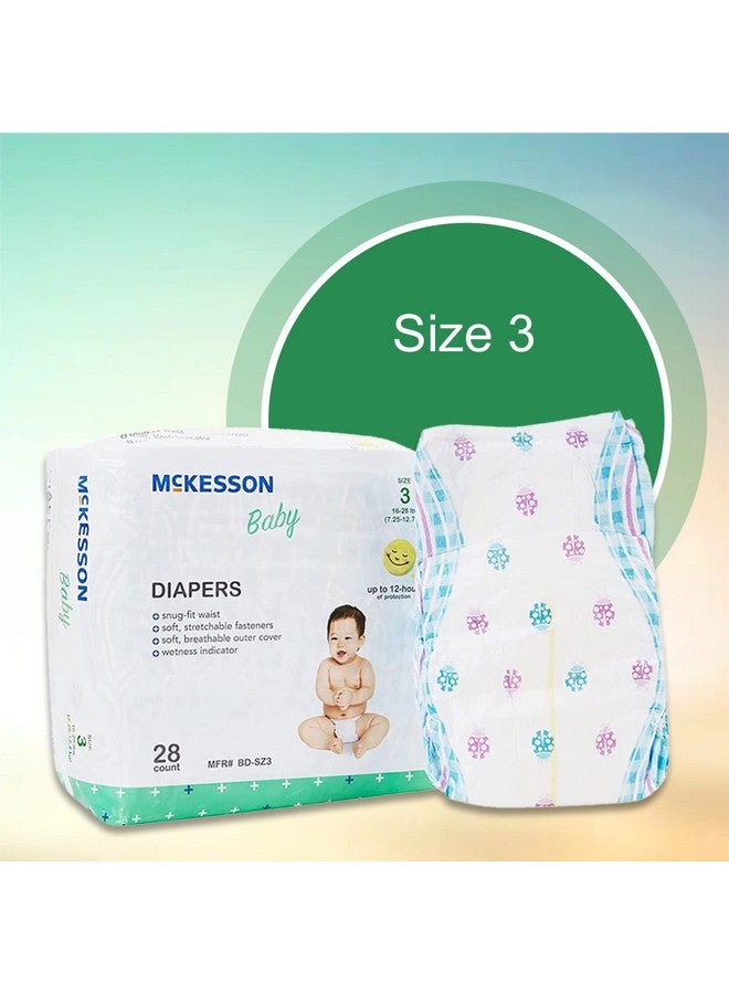 McKesson Size 3 Baby Diapers, 16 to 28 lbs, 28 Count, 1 Pack - Image 4