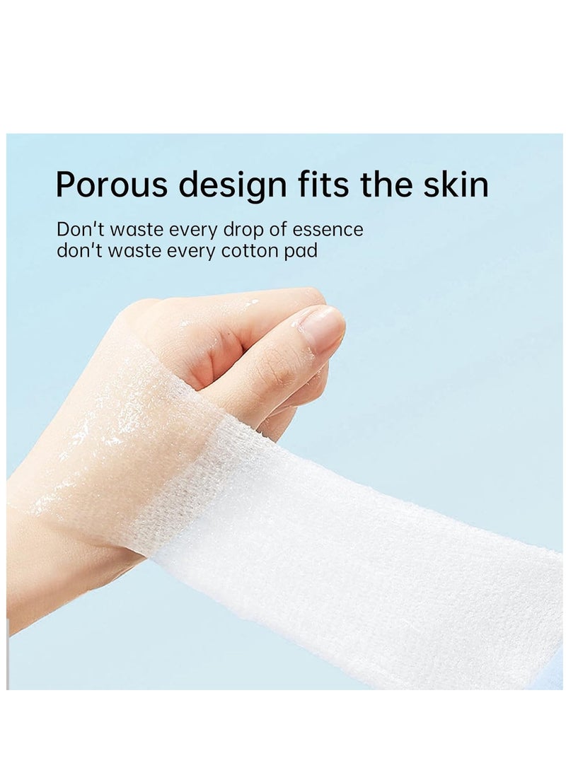 SYOSI Makeup Remover Pads, 200 Count Stretchable Cosmetic Pure Cotton Pads, Breathable Cotton Pads for Sensitive Skin, Nail and Personal Care, Save Water Soft Gentle Makeup Tools, Disposable Face Towel  - Image 5