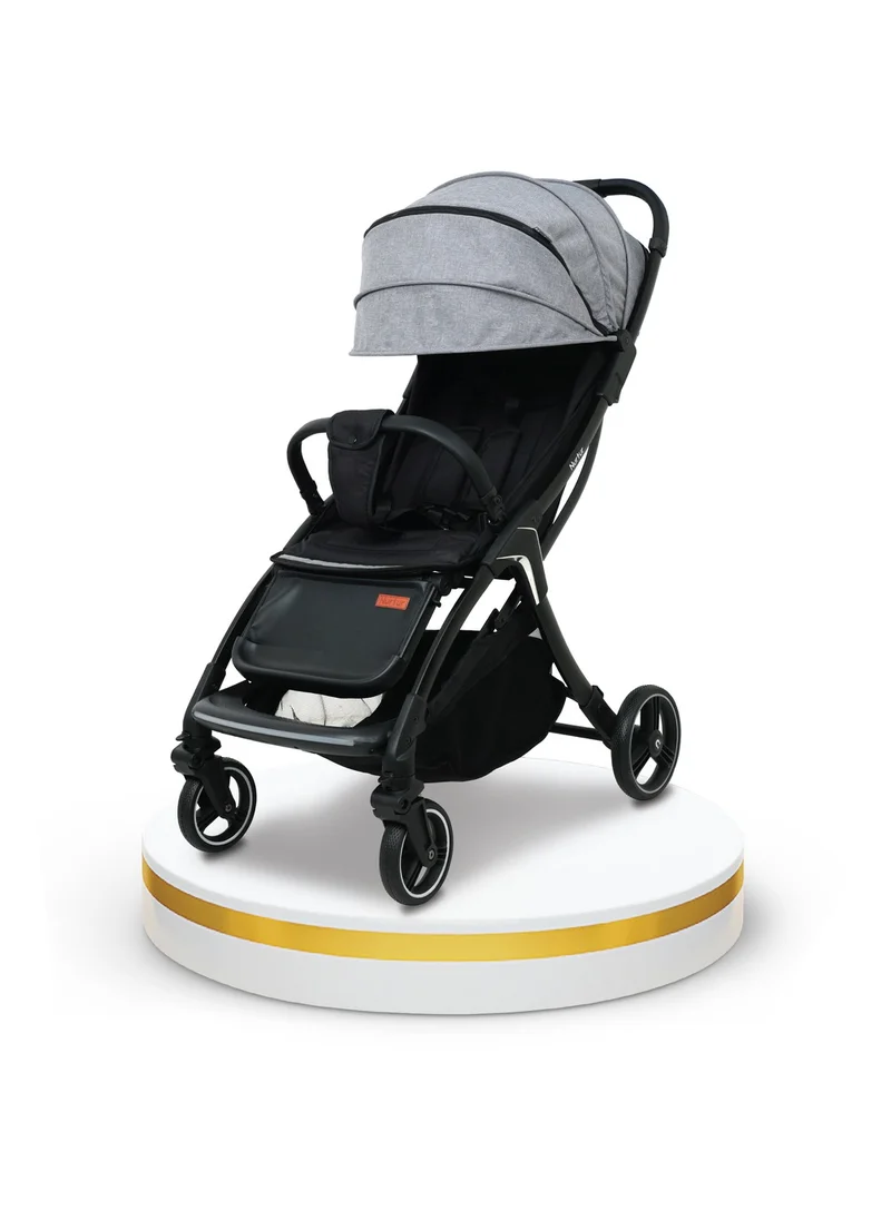 نورتر Aluminum Alloy Baby Stroller Storage Basket Detachable Bumper 5 Point Safety Harness Compact Foldable Design