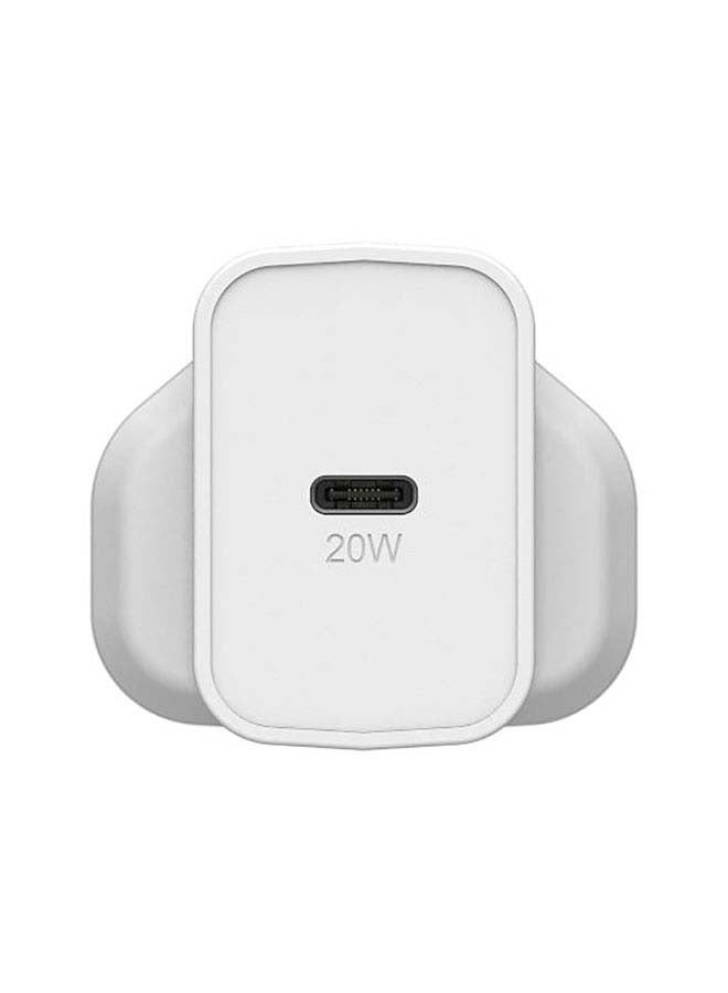 Otterbox Rugged Fast Compact Wall Charger UK Plug 20W For USB C Devices White - Image 2
