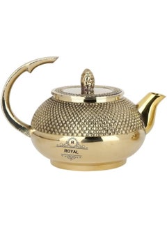 Royal Brass Diamond Design Coffee Teapot Serving Pot 500 ML Gold  - Image 1