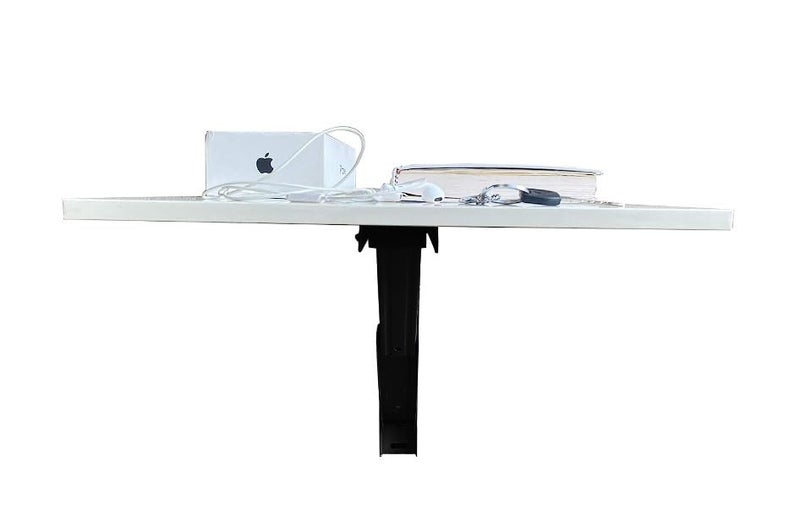 QARA Wooden Finish Wall Mounted Folding Coffee and Tea Table, Drop-Leaf Folding Bed Side Table and Study, Mini Laptop Table for Home(Pearl White) - Image 3
