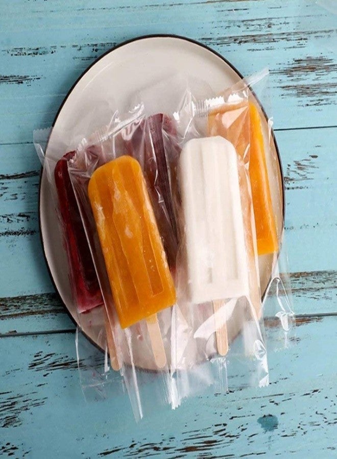 Weilan Ice Popsicles Bags Thick Frozen Pops Ice Cream Plastic Wrappers for Candy Food Grade Hot Sealing Packing Containers (200Pcs ,Clear) - Image 5