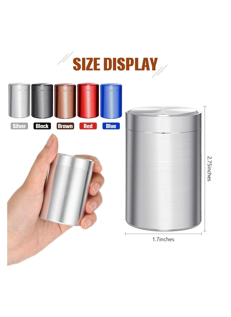 KASTWAVE - Tea Tins, 5 Pcs Alloy Containers, Waterproof Storage Containers Jar, Portable Multipurpose Airtight Container for  Tea Coffee Spices Traveling - Image 1
