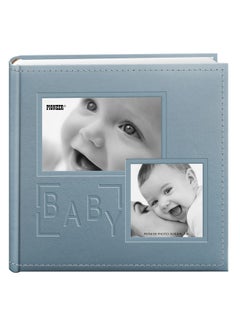 Da200Colbb 200Pocket Embossed Baby Leatherette Frame Cover Album For 4 By 6Inch Prints Blue