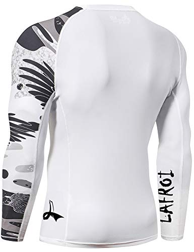 LAFROI Men's Long Sleeve UPF 50+ Baselayer Skins Performance Fit Compression Rash Guard-CLYYB (Asym Trace LG) - Image 4