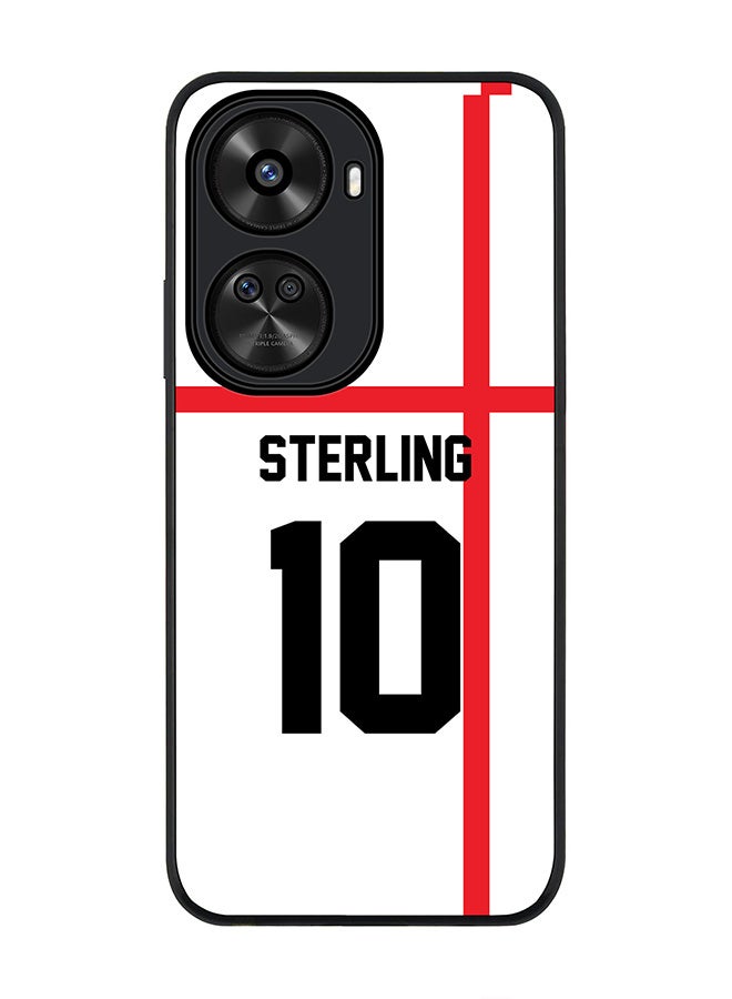 Stylizedd Rugged Black edge case for Huawei nova 12 SE / Huawei nova 11 SE 4G, Slim fit Flexible Thin Cover - Football Team - England, Player Name - Sterling - Image 1
