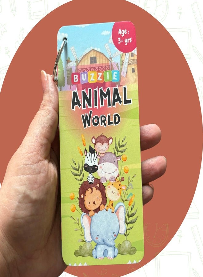 BuzzieWorld Buzzie - Animal World | Animal Sound | Animal Young Ones | Animal Group | Flashcards for Kids,preschooler, Children| Retun Gift | Birthday Gift Ideas | Travel Pack | Screen Free | 3-99yrs | Flashcard - Image 1