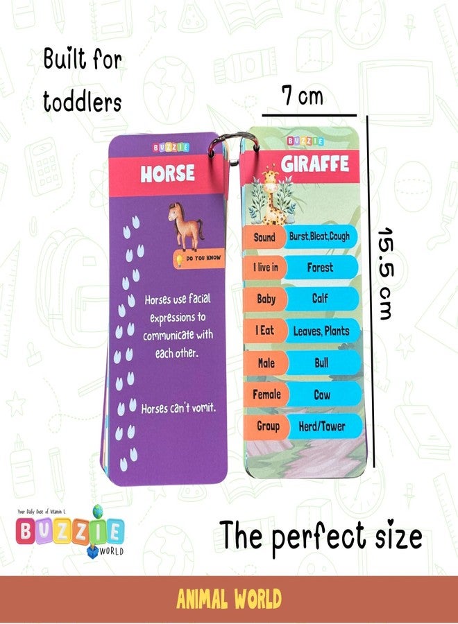 BuzzieWorld Buzzie - Animal World | Animal Sound | Animal Young Ones | Animal Group | Flashcards for Kids,preschooler, Children| Retun Gift | Birthday Gift Ideas | Travel Pack | Screen Free | 3-99yrs | Flashcard - Image 4