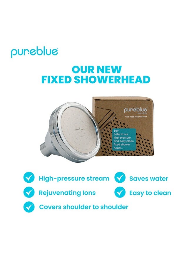 Pure Blue Fixed Power Shower Head