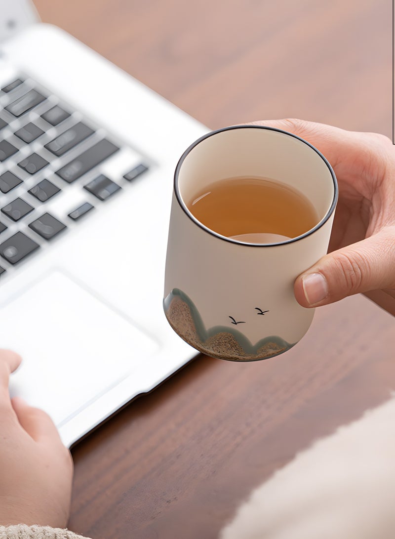 2 Ceramic Espresso V60 Coffee/Tea Cups Arabic Mug (Nice Packaging, Used as Gift, 175mL Each) - Image 4