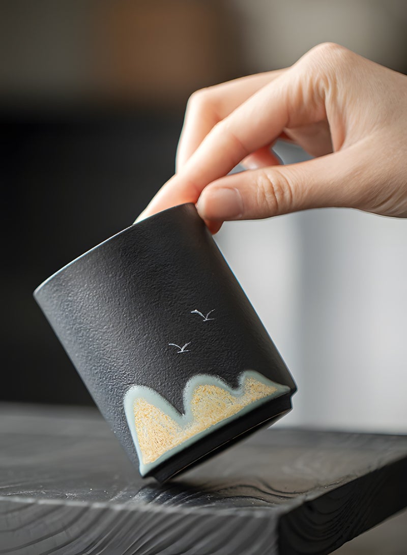 2 Ceramic Espresso V60 Coffee/Tea Cups Arabic Mug (Nice Packaging, Used as Gift, 175mL Each) - Image 5