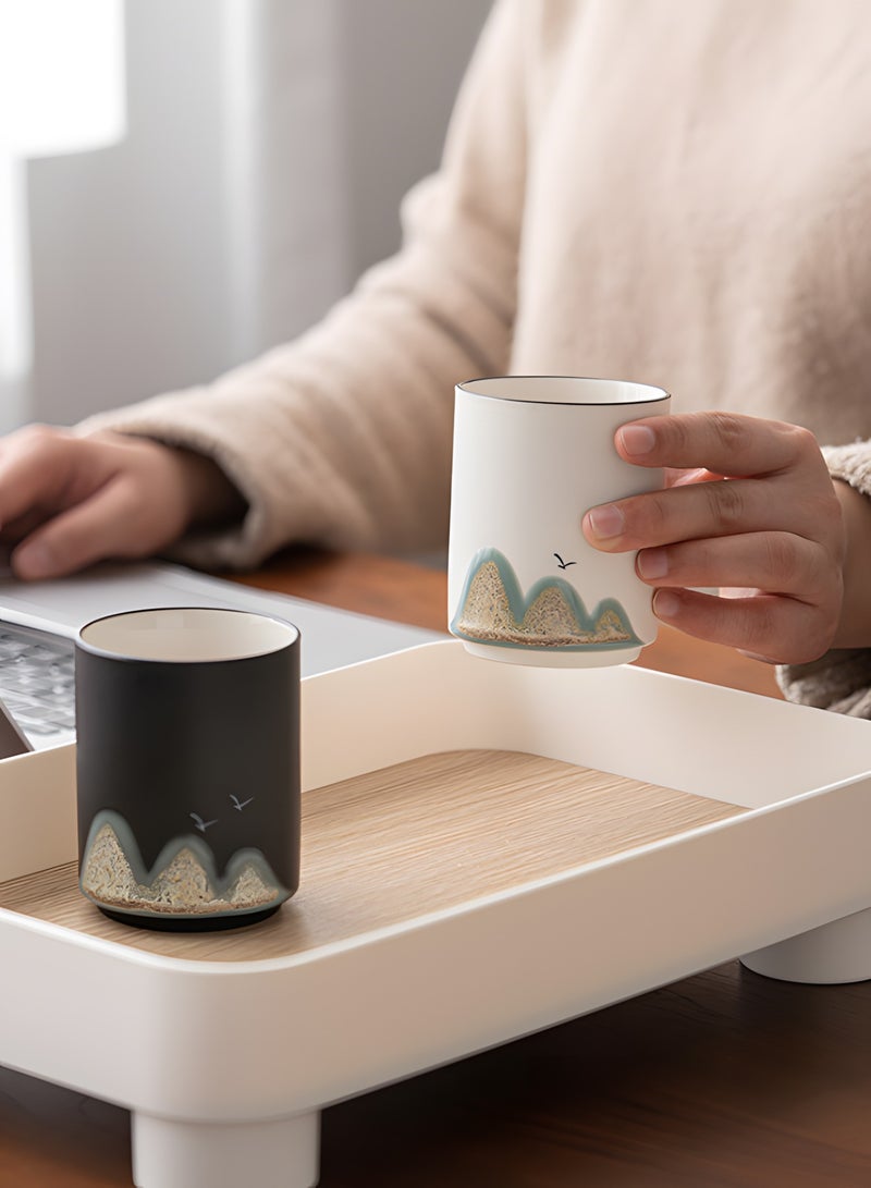 2 Ceramic Espresso V60 Coffee/Tea Cups Arabic Mug (Nice Packaging, Used as Gift, 175mL Each) - Image 3