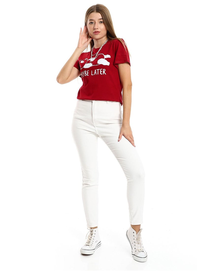 Mesery - Cotton Printed T-Shirt For Women - Image 1