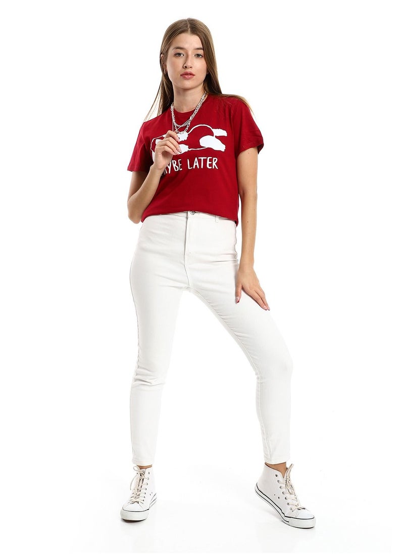 Mesery - Cotton Printed T-Shirt For Women - Image 1