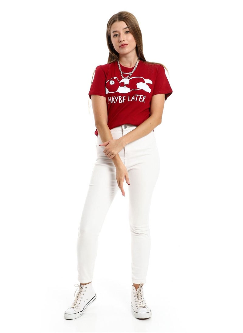 Mesery - Cotton Printed T-Shirt For Women - Image 1