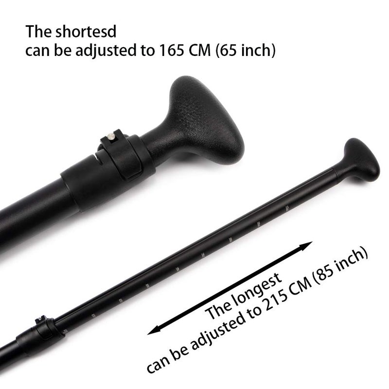 MoiShow SUP Paddle - Adjustable 3 Pieces Stand Up Paddle Board Paddle with Unique Lock Design Floating Alloy Shaft Paddleboard Paddle - Image 4