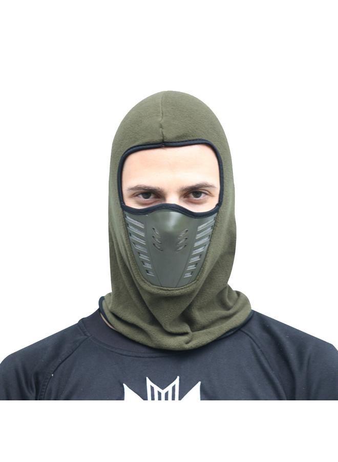 Generic Thicken Full Face Mask Windproof Warm Cap Scarf Outdoors Activities (Army Green) 
