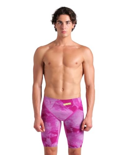 ARENA Powerskin Carbon Glide Men's Racing Jammer Limited Edition Athletic Tech Suit Competitive Racing Swimsuit Endurance Swimwear, Ciclamyn Pink, US Size 26 - Image 1