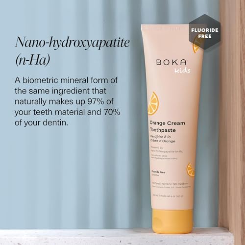 Boka Fluoride Free Toothpaste Nano Hydroxyapatite Toothpaste - Orange Cream Flavor, 4 oz 1Pk US Manufactured - Image 4