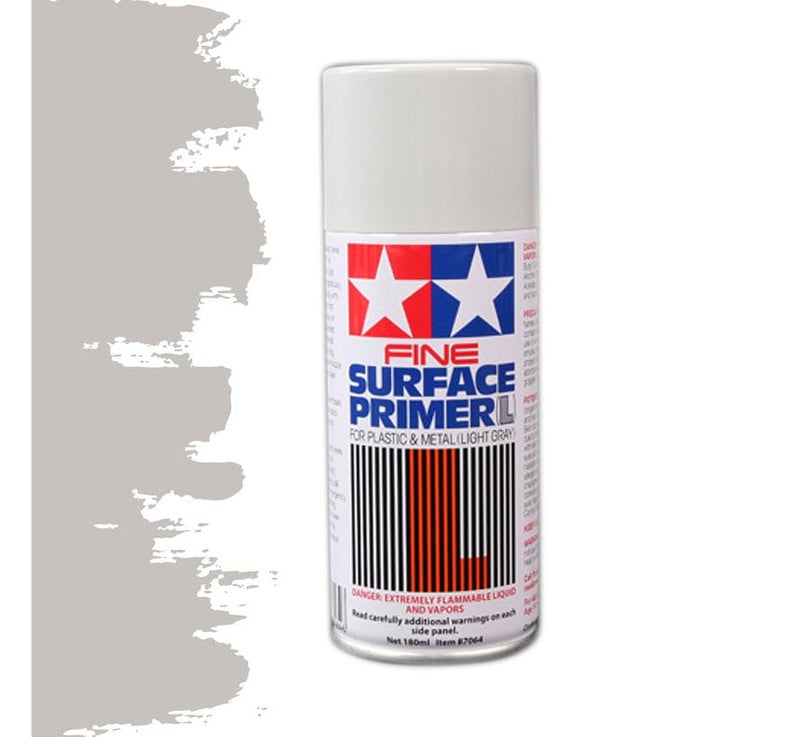Tamiya Gray Fine Surface Primer L, 180ml Spray Can - Image 2