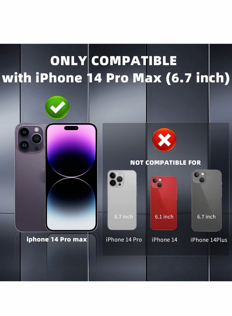 SYOSI Compatible with iPhone 14 Pro Max 6.7" Case Design, Military Grade Drop Protection, Skin-Friendly PC Back, Premium Camera Protection Ring, Scratch and Fingerprint Resistant (Dark Purple) - Image 5