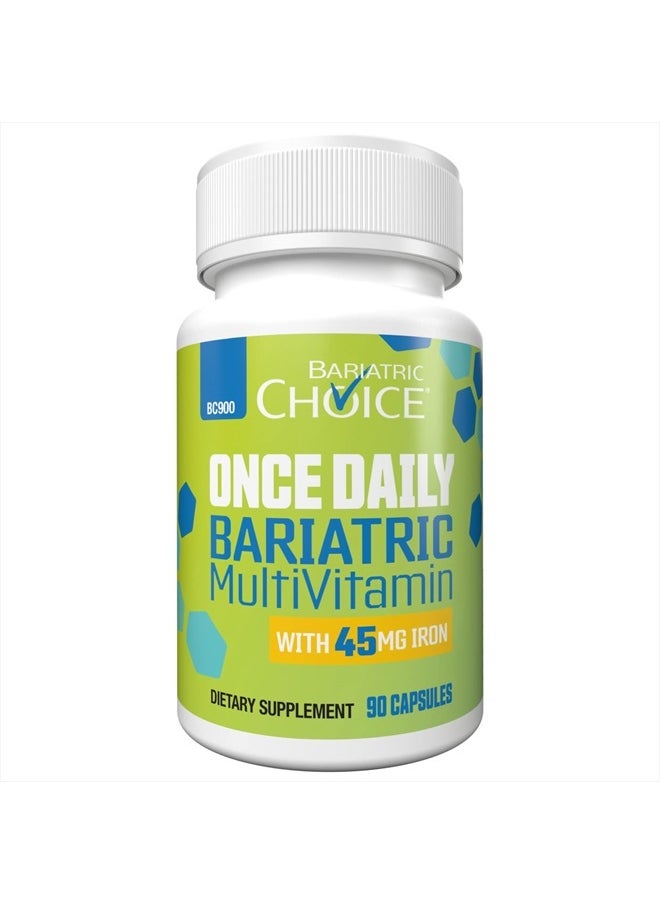 Bariatric Choice - Once Daily Bariatric Multivitamin Capsule with 45 mg of Iron (90ct) - Image 1