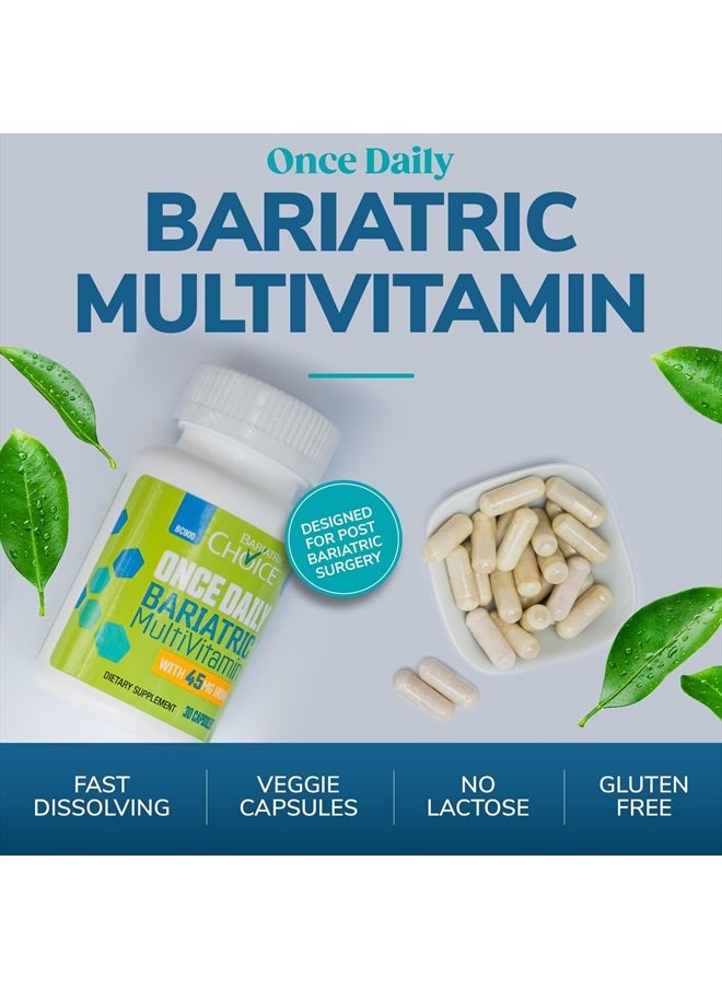 Bariatric Choice - Once Daily Bariatric Multivitamin Capsule with 45 mg of Iron (90ct) - Image 1
